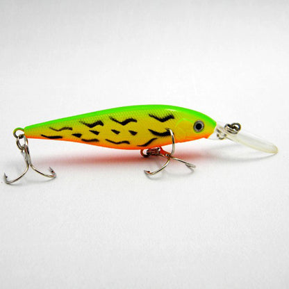 10 PCS Fake Fish Lure Set Wobbler Baits with Built-in Bell Hard Fishing Supplies for Bass Trout Salmon Artificial Bionic Lures