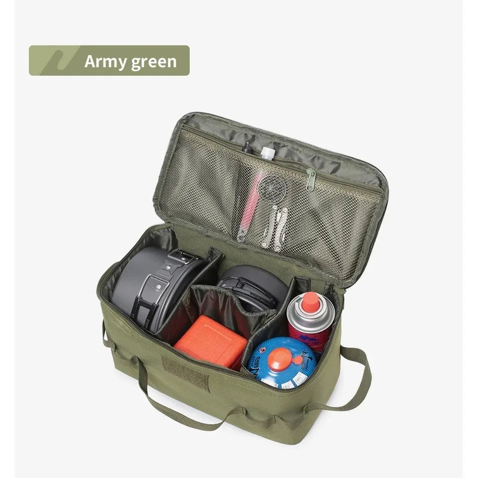 Outdoor Camping Storage Bag Large Capacity Ground Nail Tool Bag Gas Canister Picnic Cookware Utensils Kit Bag