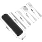 Utensils With Case Stainless Steel Travel Cutlery Set Portable Silverware Fork Spoon Tableware Camping Picnic Work School Lunch