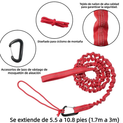 MTB Bike Towing Rope Trailer Rope Bicycle Traction Rope Nylon Traction Rope Parent-Child Outdoor Tool Cycling Safety Equipment