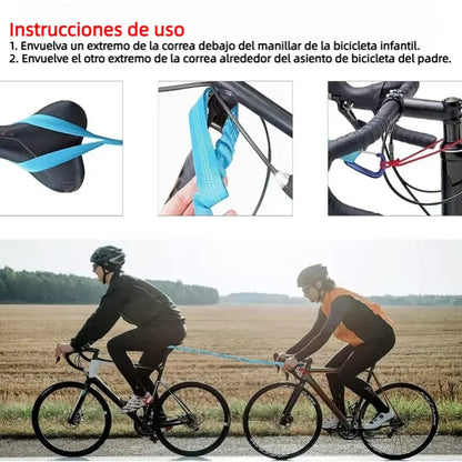 MTB Bike Towing Rope Trailer Rope Bicycle Traction Rope Nylon Traction Rope Parent-Child Outdoor Tool Cycling Safety Equipment