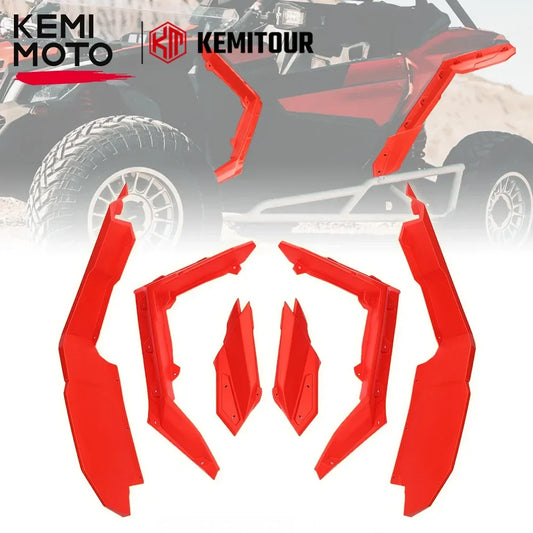 UTV Red Super Extended Fender Flares For Can Am Maverick X3