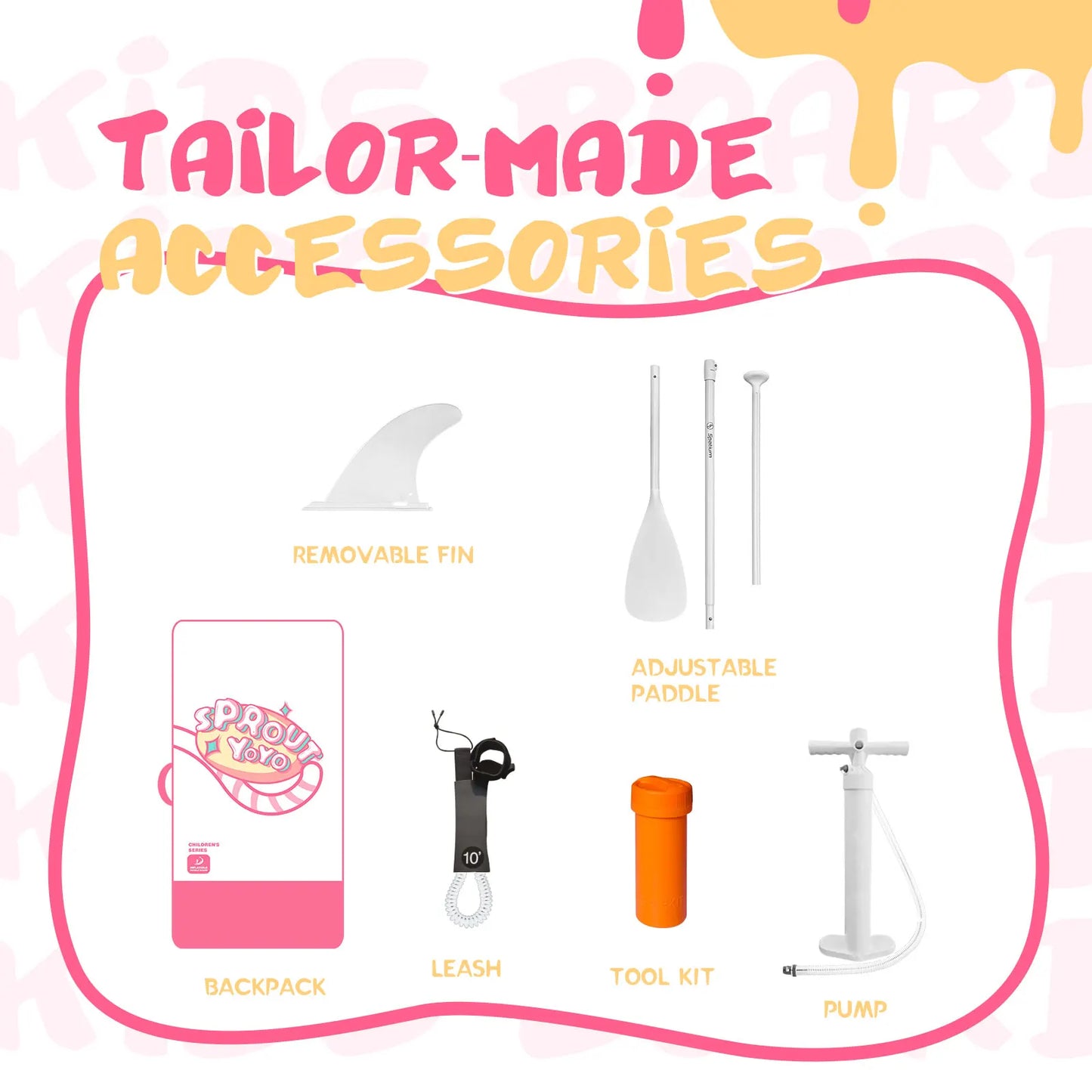 Kids Stand Up Paddle Board with Inflatable SUP Accessories