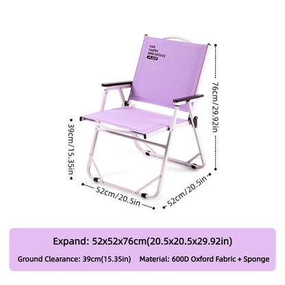 BISINNA Camping Chair Outdoor Portable Folding Chair Lightweight Foldable Relaxing Chairs For Garden Beach Hiking