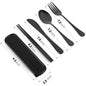 Utensils With Case Stainless Steel Travel Cutlery Set Portable Silverware Fork Spoon Tableware Camping Picnic Work School Lunch