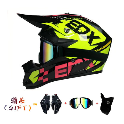 VGV Motocross Motorcycle Helmet Off-Road Helmet DOT certified Three Piece Giveaway Men Women Adult child Available all seasons