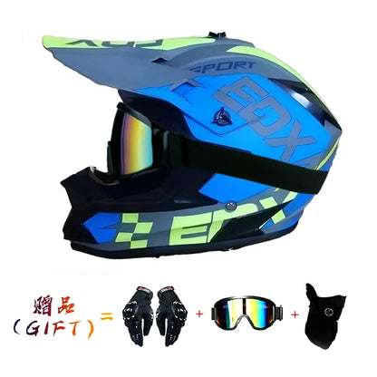 VGV Motocross Motorcycle Helmet Off-Road Helmet DOT certified Three Piece Giveaway Men Women Adult child Available all seasons