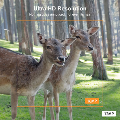 Hunting Trail Camera 16MP 1080P Night Vision Wildlife Camera For Outdoor Camping Security Night Vision Monitoring Hunting Camera
