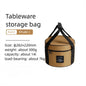 Professional Oxford Cloth Picnic Bag Cylindrical Waterproof Dinnerware Organizer 9/14L Pot Storage Bucket BBQ