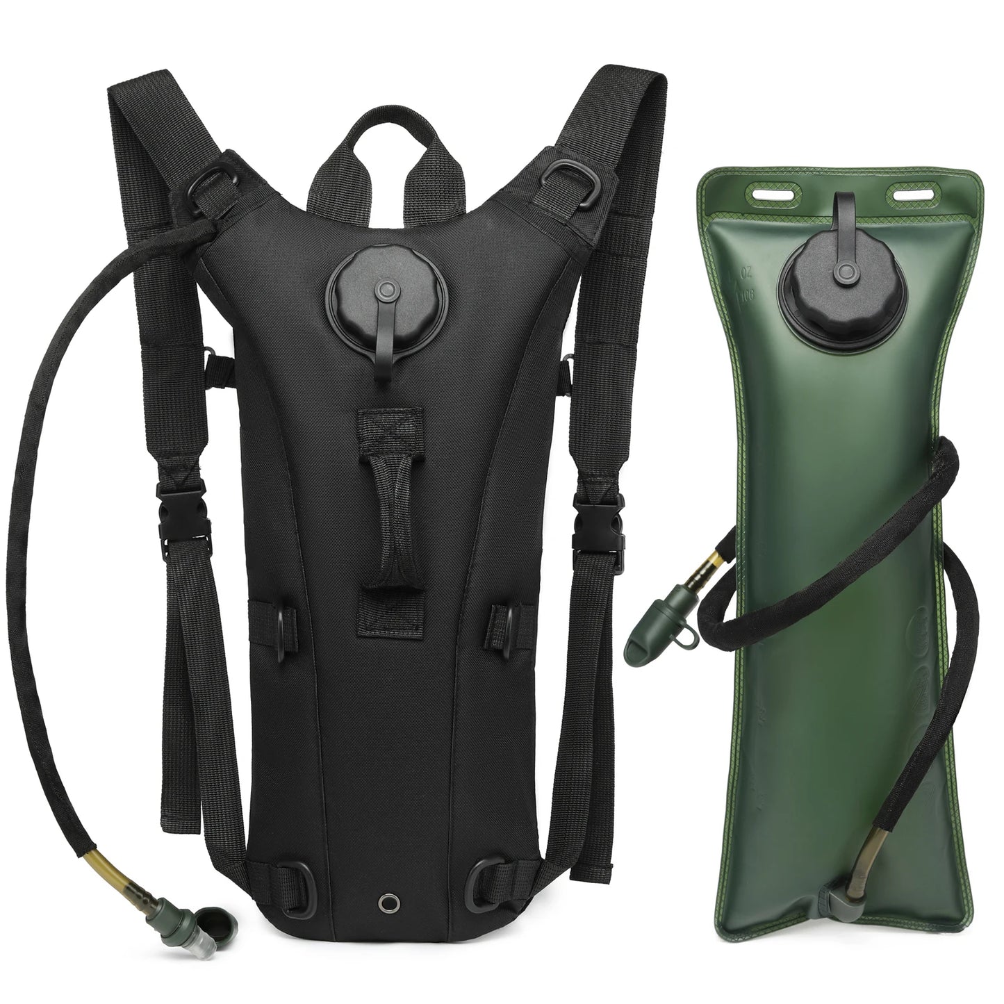 Sport Hydration Pack Backpack Water-proof Nylon Water Bag with 3 Liter Bladder for Hiking Cycling Climbing