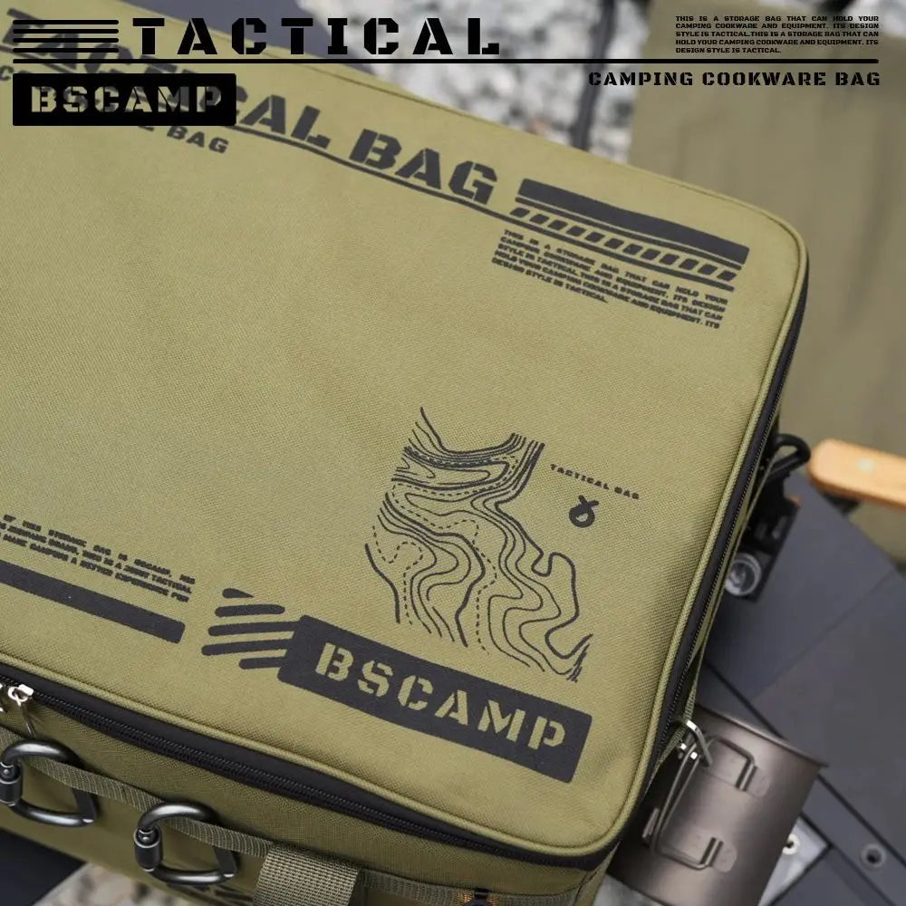 Outdoor Camping Storage Bag Large-capacity Folding Picnic Equipment Storage Box Tableware and Kitchenware Storage Box
