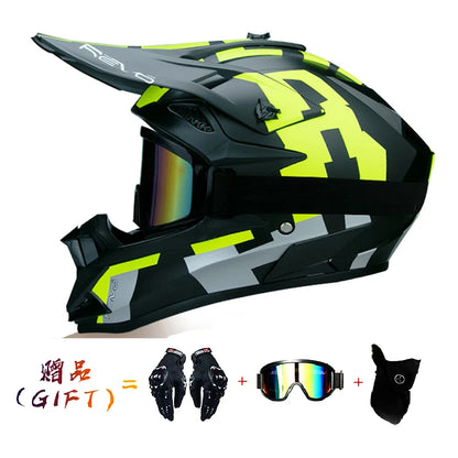VGV Motocross Motorcycle Helmet Off-Road Helmet DOT certified Three Piece Giveaway Men Women Adult child Available all seasons
