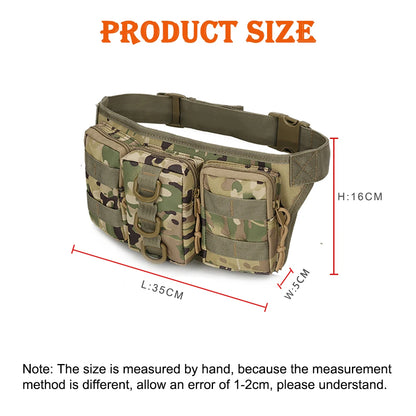 Tactical Utility Waist Belt Bag Outdoor Military Hiking Camping Crossbody Hunting Climbing Men's Fanny Bag Waterproof Pack