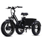 48V500WElectric Tricycle for Adults Brushless Motor Folding Trike Ebike Folding E-Tricycle with Large Basket and Lithium Battery