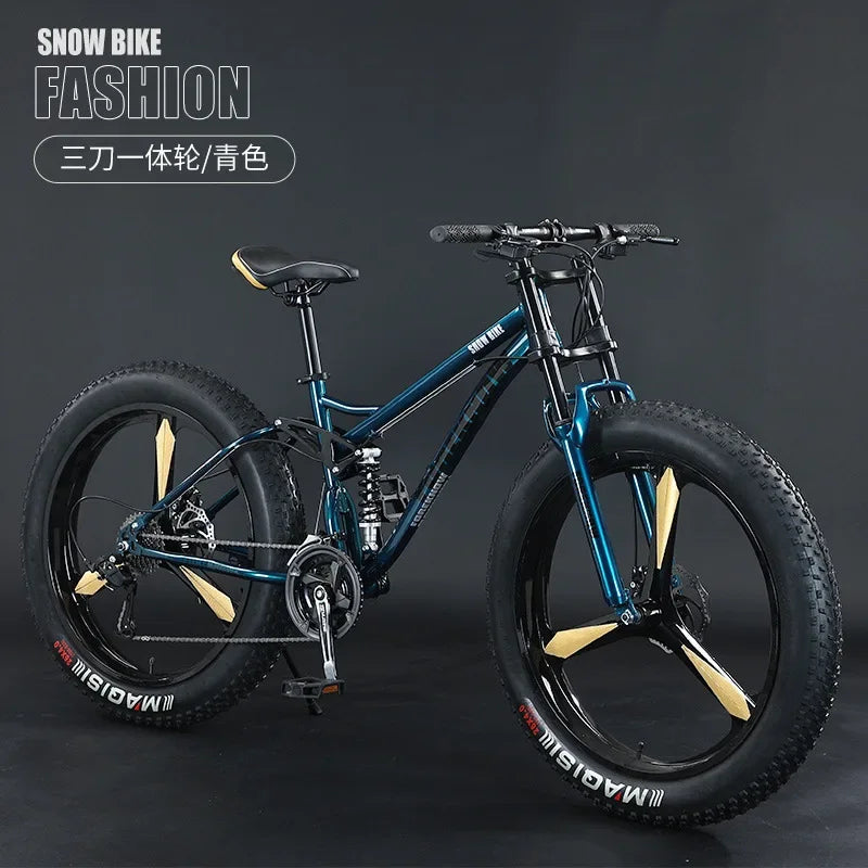 26inch Aluminum Alloy 4.0 Fat Bicycles Mountain Fat Bike / Five Blade  Fatbike Mountain Bike Disc Brakes Snow Bike