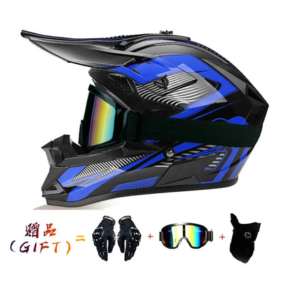 VGV Motocross Motorcycle Helmet Off-Road Helmet DOT certified Three Piece Giveaway Men Women Adult child Available all seasons