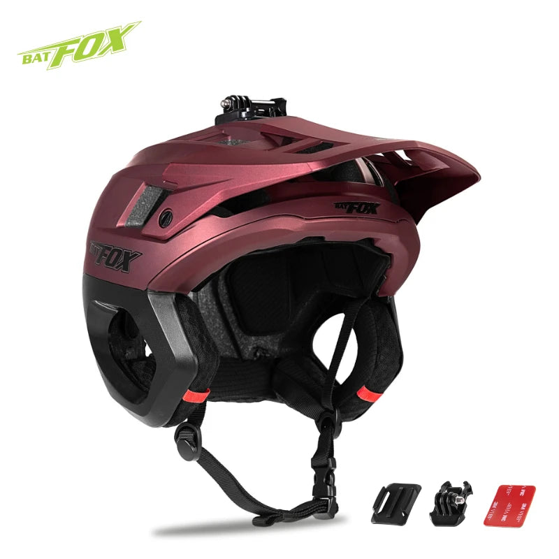 BATFOX Mountain bike helmet men's 3/4 bicycle helmet mtb casco outdoors sports cycling enduro helmet for bicycle casco ciclismo