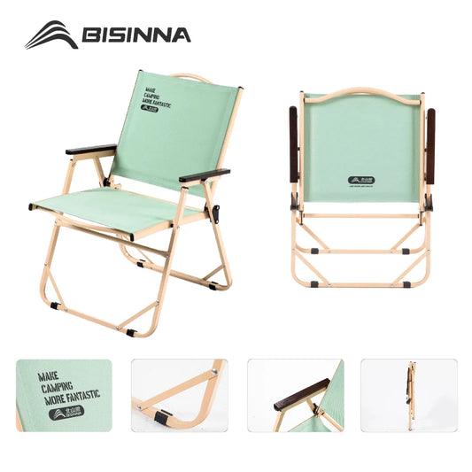 BISINNA Camping Chair Outdoor Portable Folding Chair Lightweight Foldable Relaxing Chairs For Garden Beach Hiking