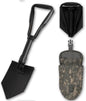 Military-grade folding entrenching tool 2-piece set, portable multi-functional survival shovel for camping