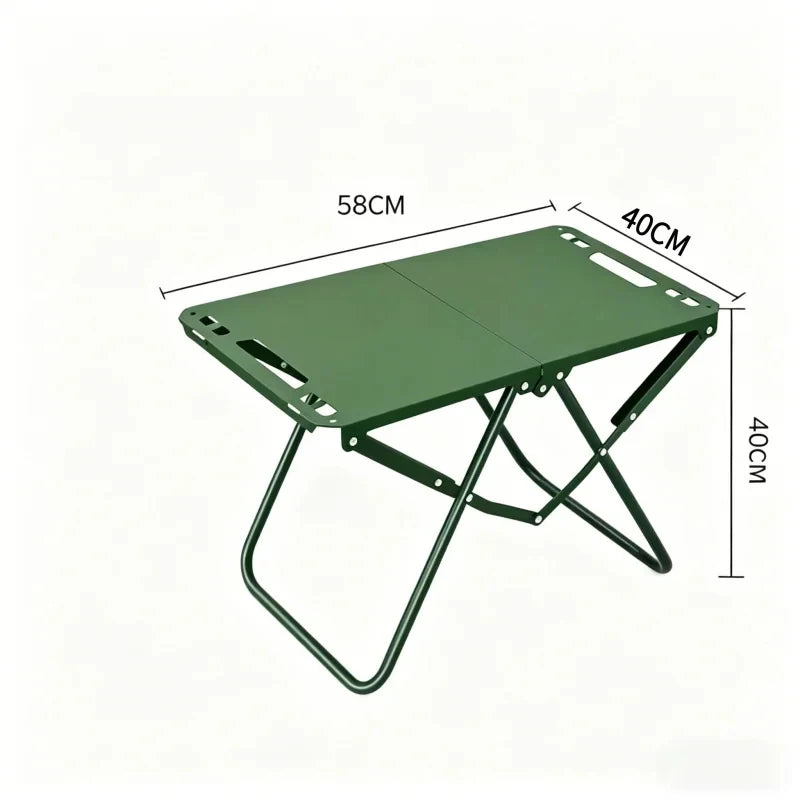 Foldable Lightweight Outdoor Table, Portable Picnic and Camping Table with Hollow Edge, Hangable Feature for Easy Carry