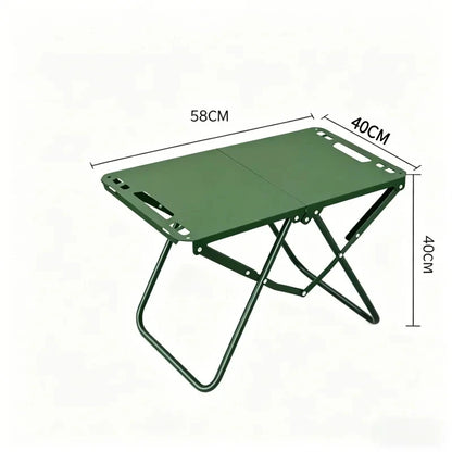 Foldable Lightweight Outdoor Table, Portable Picnic and Camping Table with Hollow Edge, Hangable Feature for Easy Carry