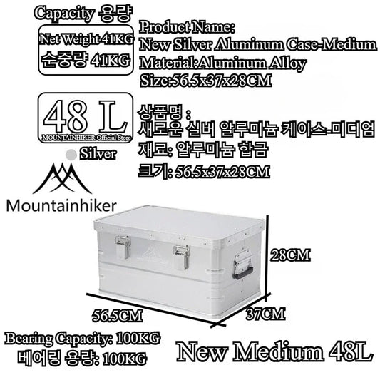 Mountainhiker 20-96L Outdoor Storage Box Camping Picnic Travel Aluminum Alloy Large Capacity Box Accessories Storage Bag 6 Sizes