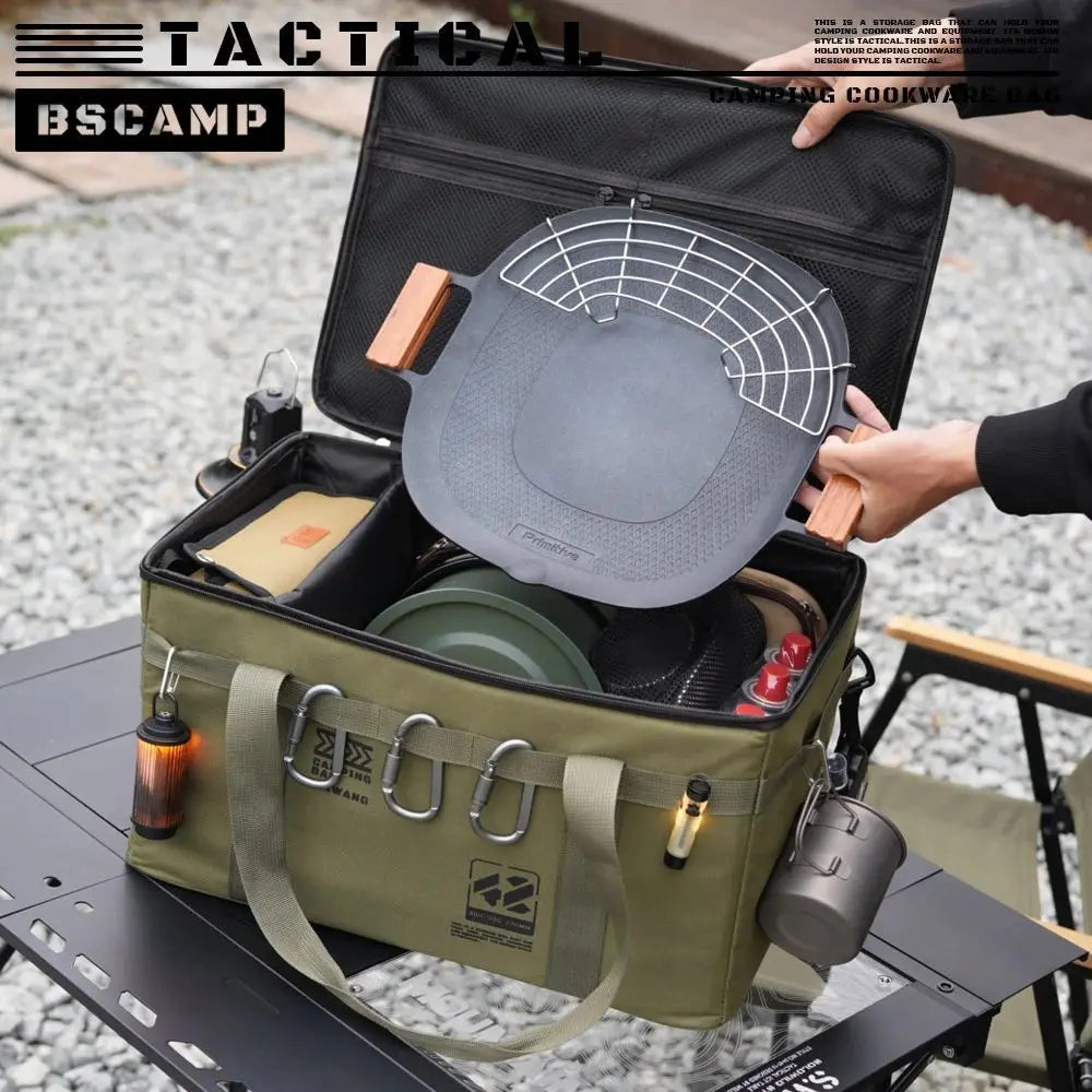 Outdoor Camping Storage Bag Large-capacity Folding Picnic Equipment Storage Box Tableware and Kitchenware Storage Box