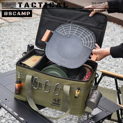 Outdoor Camping Storage Bag Large-capacity Folding Picnic Equipment Storage Box Tableware and Kitchenware Storage Box
