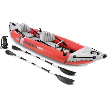 Intex 68309EP Excursion Pro K2 Inflatable Kayak Set:Includes Deluxe 86" Kayak Paddles & High-Output Pump,SuperTough PVC,2-Person