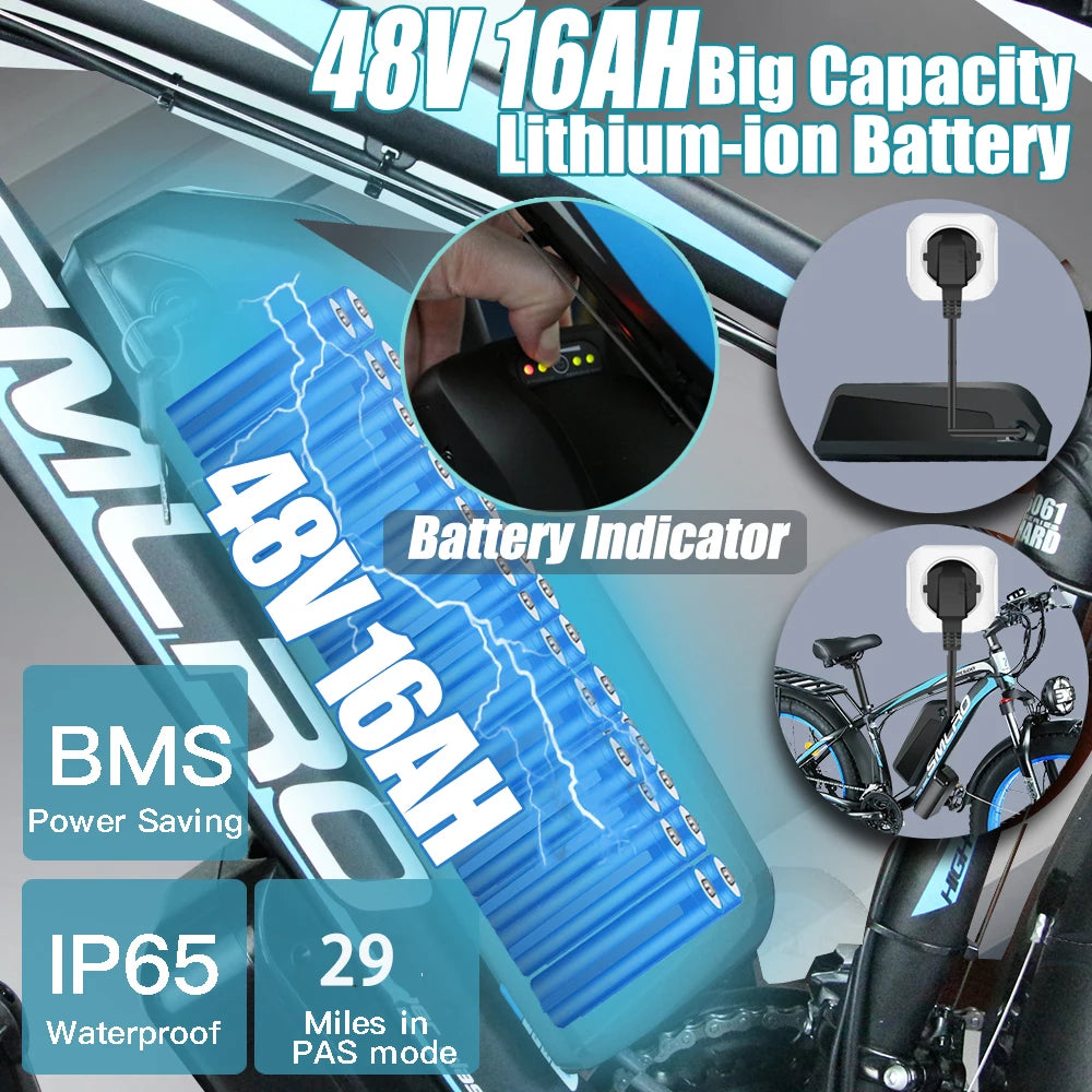 USA Warehouse Free Shipping E Bikes 2023 Electric Bicycle 1000w 48v 16ah Electric Fat Bike Long Range Other Electric Bike