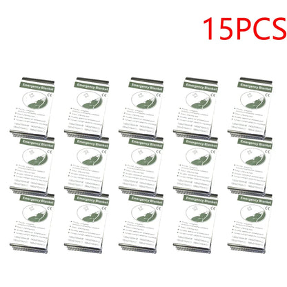 1-20PCS Emergency Blanket Outdoor Survival First Aid Kit Windproof Insulation Lifesaving PET Keep Foil Thermal Rescue Blanket