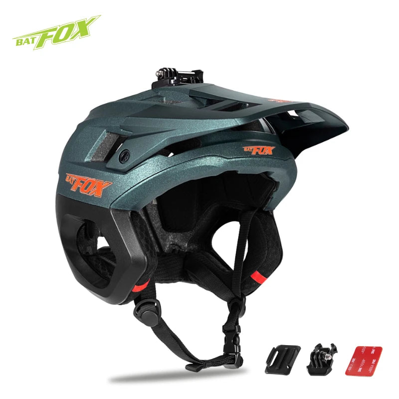 BATFOX Mountain bike helmet men's 3/4 bicycle helmet mtb casco outdoors sports cycling enduro helmet for bicycle casco ciclismo