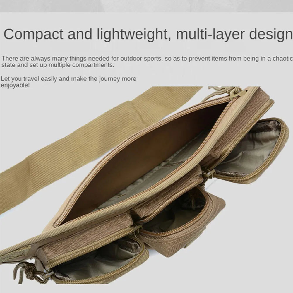 Tactical Utility Waist Belt Bag Outdoor Military Hiking Camping Crossbody Hunting Climbing Men's Fanny Bag Waterproof Pack