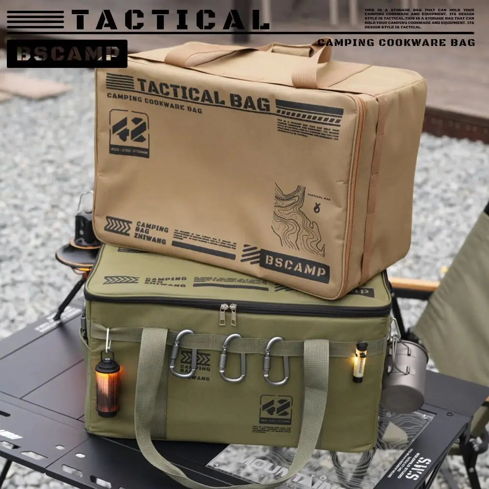 Outdoor Camping Storage Bag Large-capacity Folding Picnic Equipment Storage Box Tableware and Kitchenware Storage Box