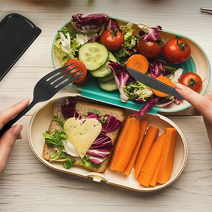 Utensils With Case Stainless Steel Travel Cutlery Set Portable Silverware Fork Spoon Tableware Camping Picnic Work School Lunch