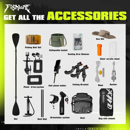 Spatium Fishing Kayak Boat Pedal Drive Sit on Top Pedal Drive Kayak Power System Orientation System, 11'*48"*6",Capacity 660LBS