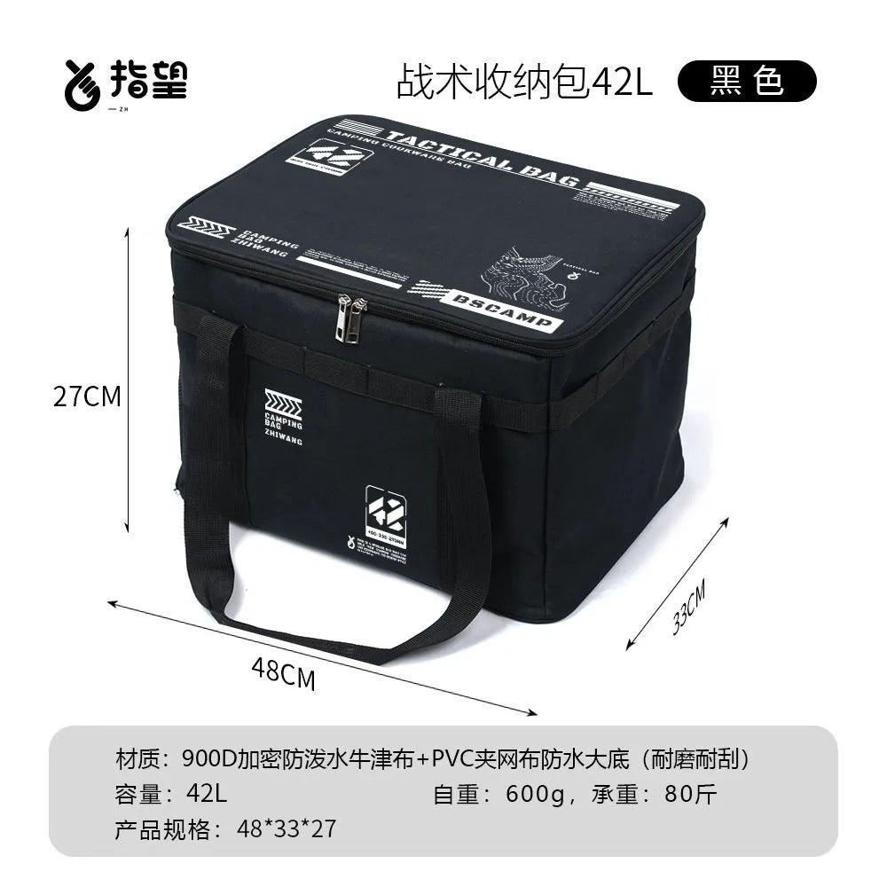 Outdoor Camping Storage Bag Large-capacity Folding Picnic Equipment Storage Box Tableware and Kitchenware Storage Box
