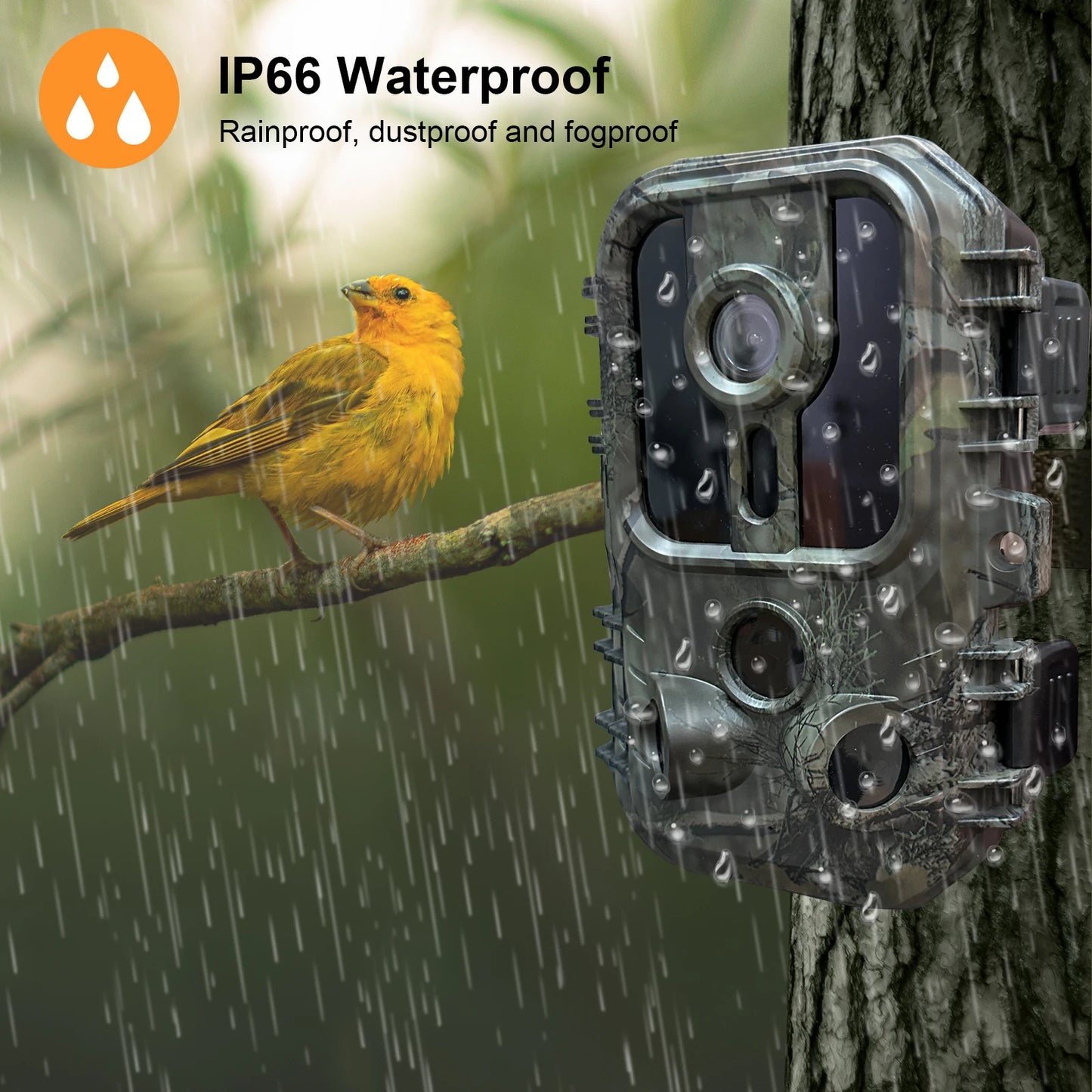 Hunting Trail Camera 16MP 1080P Night Vision Wildlife Camera For Outdoor Camping Security Night Vision Monitoring Hunting Camera