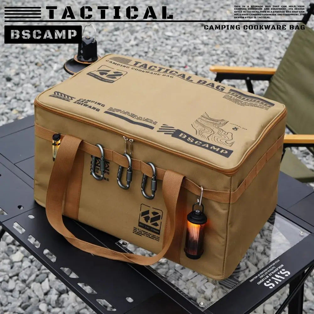 Outdoor Camping Storage Bag Large-capacity Folding Picnic Equipment Storage Box Tableware and Kitchenware Storage Box