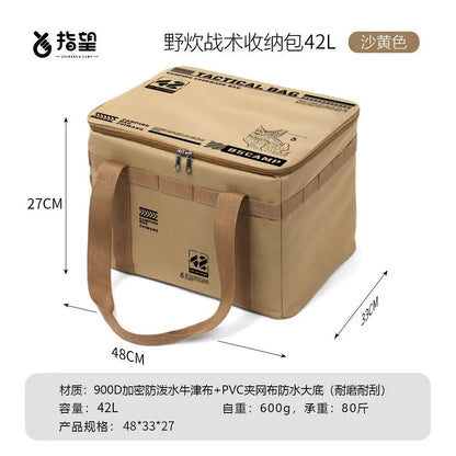 Outdoor Camping Storage Bag Large-capacity Folding Picnic Equipment Storage Box Tableware and Kitchenware Storage Box