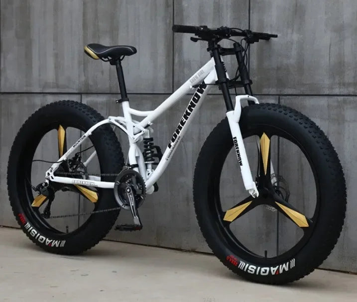 26inch Aluminum Alloy 4.0 Fat Bicycles Mountain Fat Bike / Five Blade  Fatbike Mountain Bike Disc Brakes Snow Bike