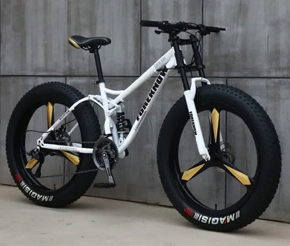 26inch Aluminum Alloy 4.0 Fat Bicycles Mountain Fat Bike / Five Blade  Fatbike Mountain Bike Disc Brakes Snow Bike