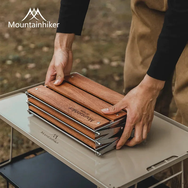 MOUNTAINHIKER Upgrade Outdoor Camping Rack Portable Three-tier Rack Easy To Carry Foldable Picnic Camping Barbecue Folding Table