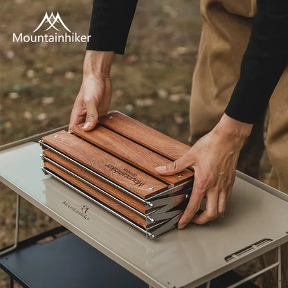 MOUNTAINHIKER Upgrade Outdoor Camping Rack Portable Three-tier Rack Easy To Carry Foldable Picnic Camping Barbecue Folding Table