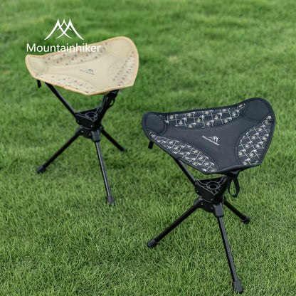 Mountainhiker Ultralight Portable Folding Stool, Compact Outdoor Camping Chair, 360° Rotation, Picnic, Fishing, Camping Stool