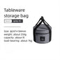 Professional Oxford Cloth Picnic Bag Cylindrical Waterproof Dinnerware Organizer 9/14L Pot Storage Bucket BBQ
