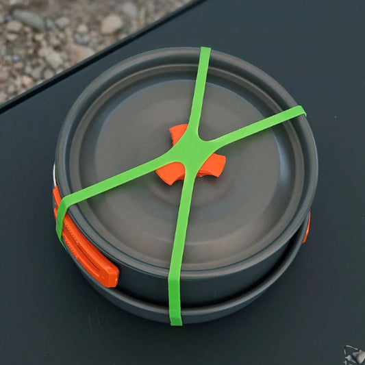 Outdoor Camping H Shape Silicone Straps Tableware Tying Bands 123/195MM High Elasticity Bands Lunch Box Dish Gift Packaging Ties