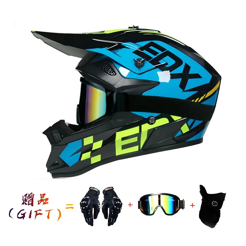 VGV Motocross Motorcycle Helmet Off-Road Helmet DOT certified Three Piece Giveaway Men Women Adult child Available all seasons