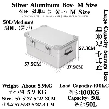 Mountainhiker 20-96L Outdoor Storage Box Camping Picnic Travel Aluminum Alloy Large Capacity Box Accessories Storage Bag 6 Sizes