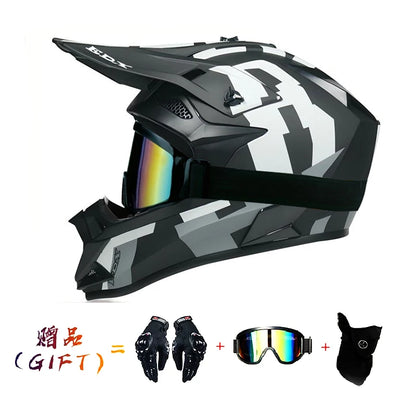 VGV Motocross Motorcycle Helmet Off-Road Helmet DOT certified Three Piece Giveaway Men Women Adult child Available all seasons